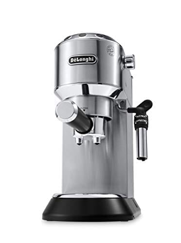 De'Longhi Dedica Style, Machine expresso pour préparer des boissons café et lactées, EC685M, Acier Chromé